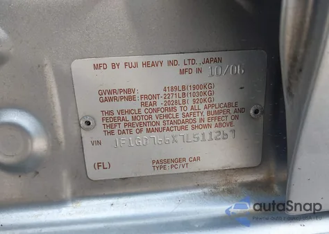 2007 Subaru Impreza Wrx Sti из США, поврежденный, VIN JF1GD766X7L511267